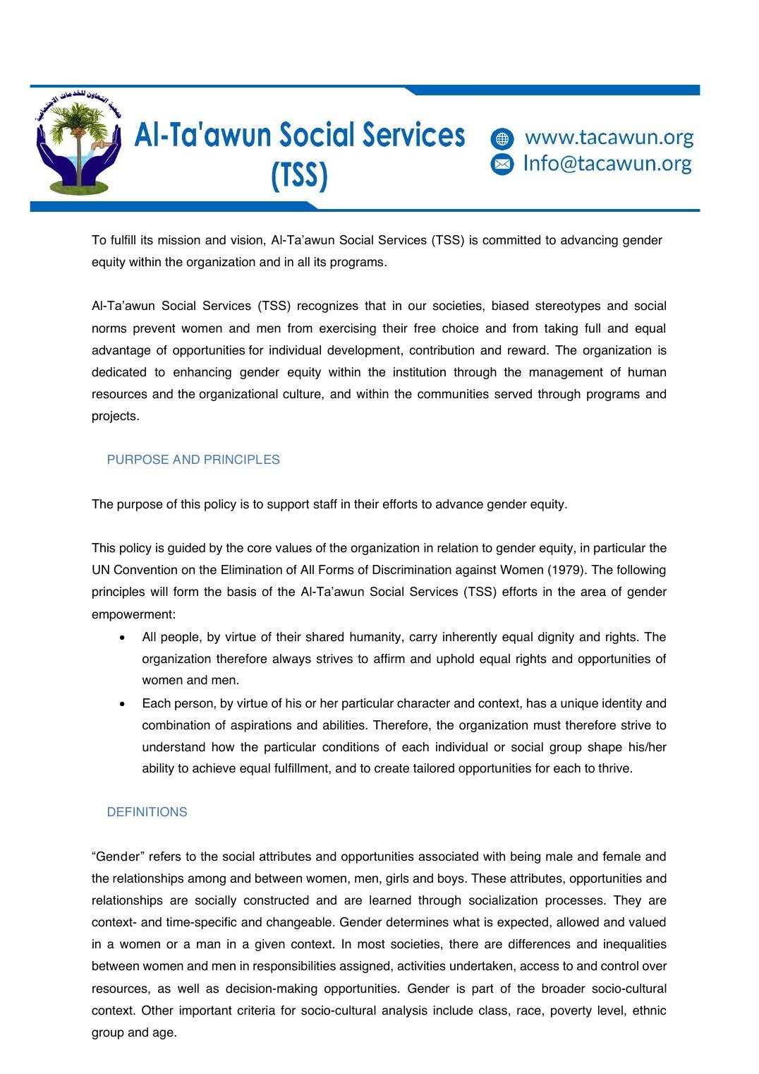 Gender Policy Gender Policy — source document page 1
