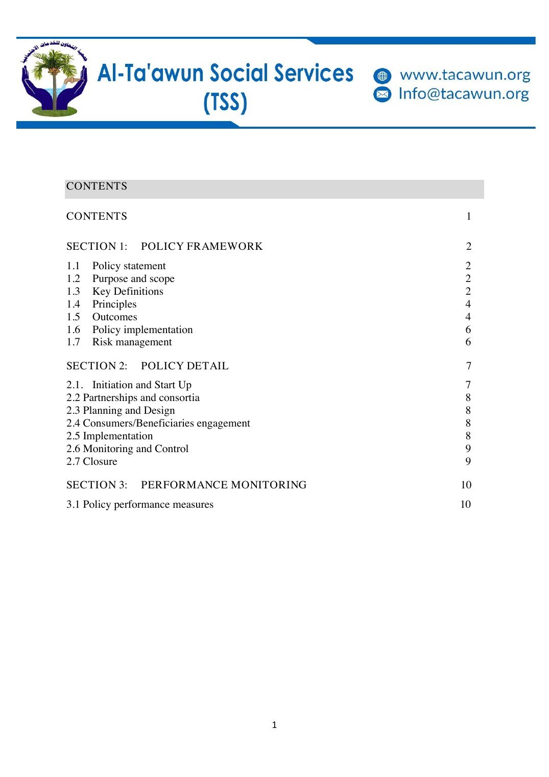 Programme Planning Policy Programme Planning Policy — source document page 2