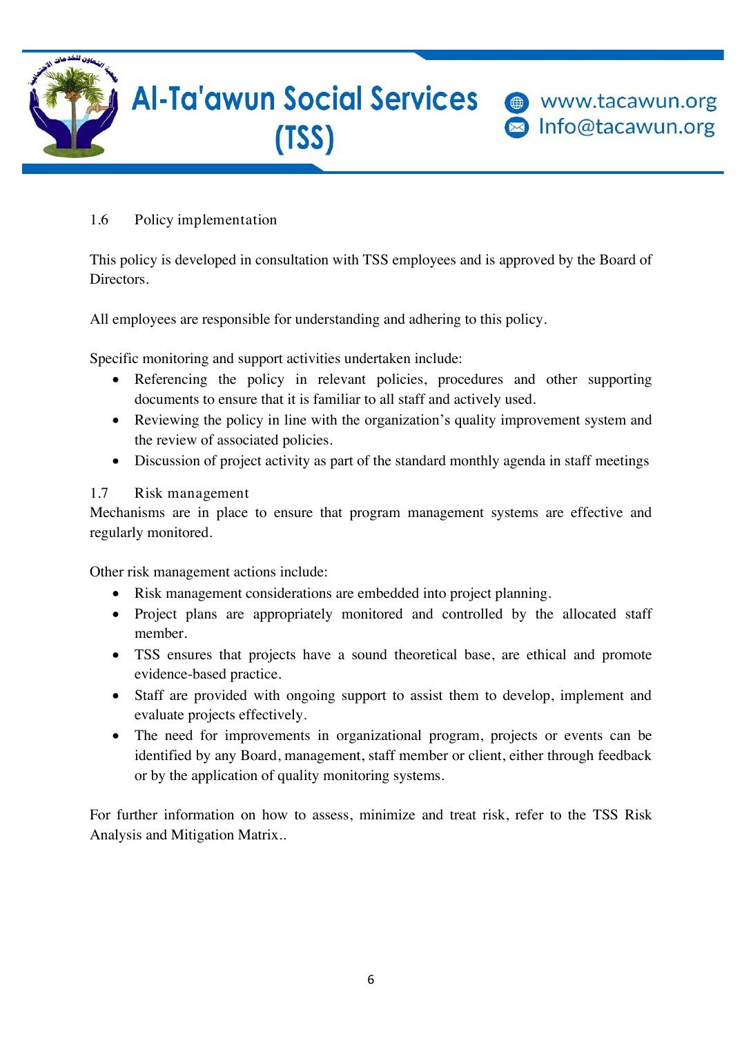Programme Planning Policy Programme Planning Policy — source document page 7