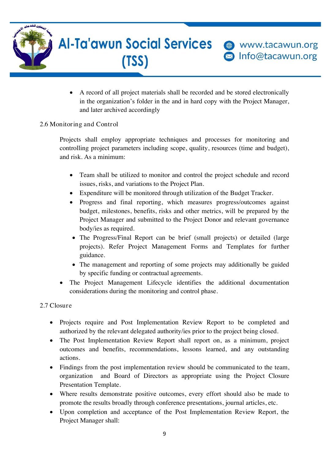 Programme Planning Policy Programme Planning Policy — source document page 10