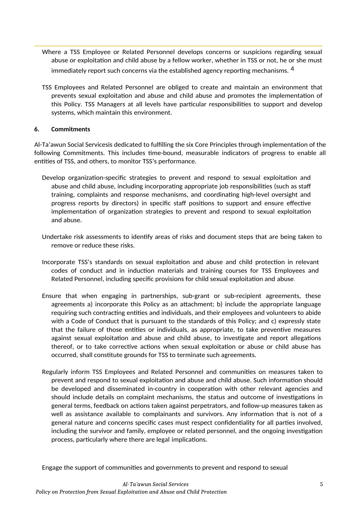 PSEA and Child Protection Policy PSEA and Child Protection Policy — source document page 5