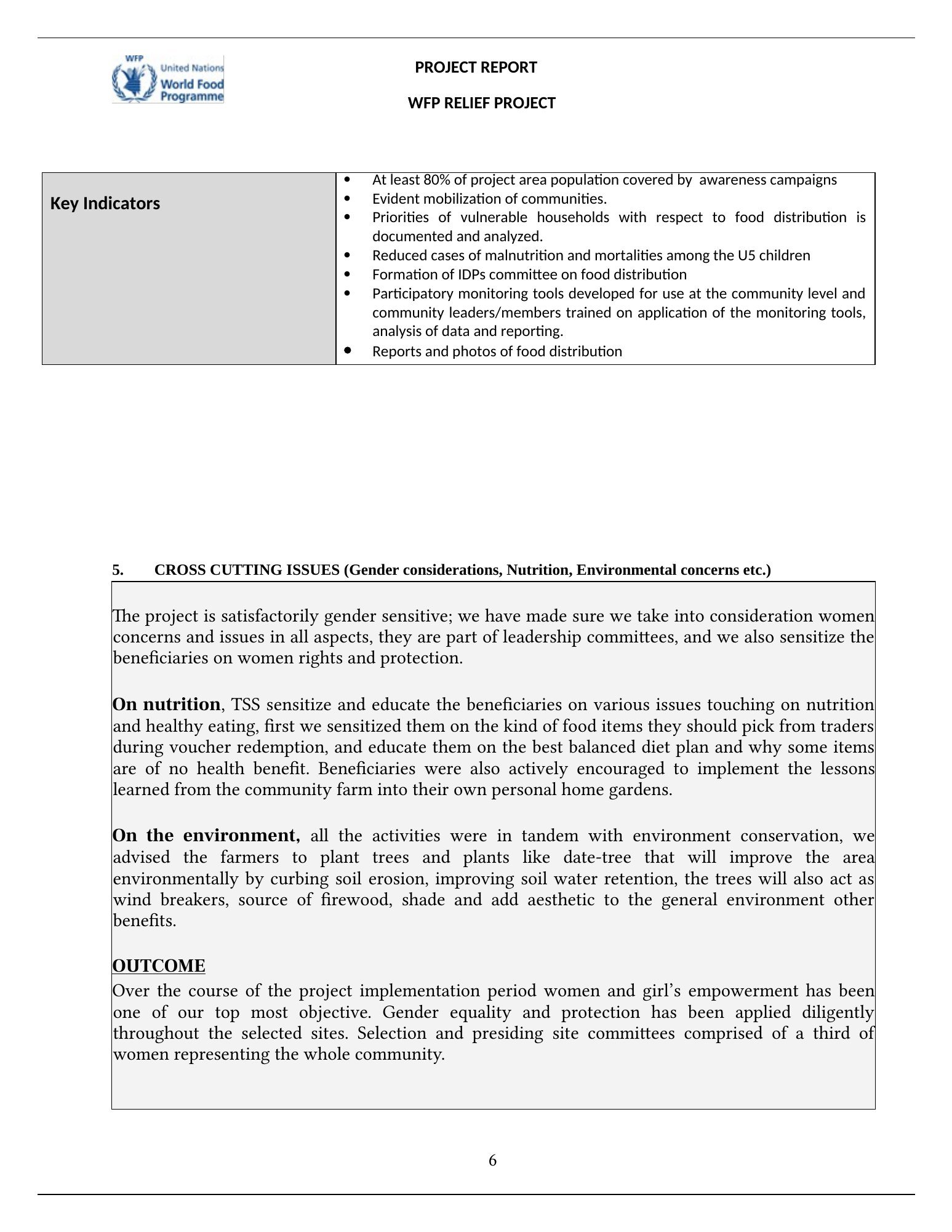 TSS relief programme 2021 — original report page 6
